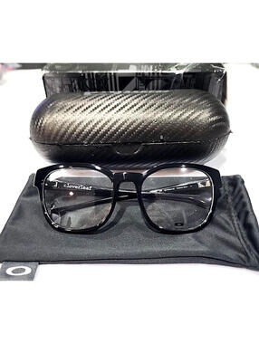 Oakley OX1078-0155 Cloverleaf LG Polished Black Square Eyeglasses 55-20 140 New